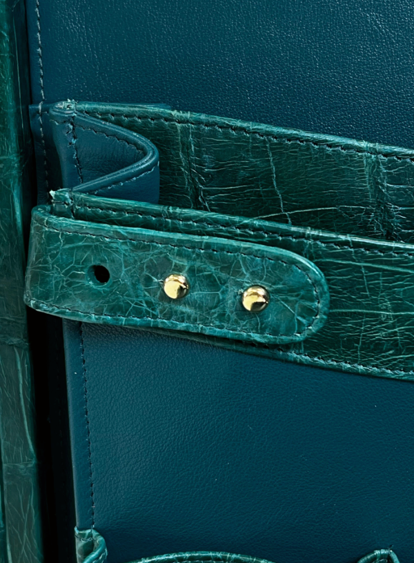 Green Alligator Hard Case Briefcase