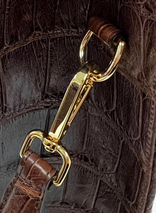 Brown Alligator Attaché Case