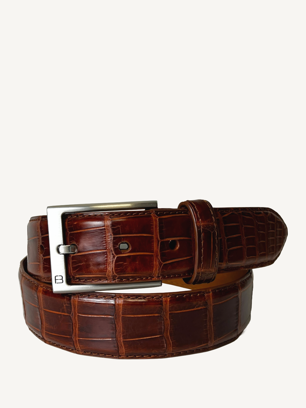 Cognac Genuine Alligator Belt | 1 3/8" Width