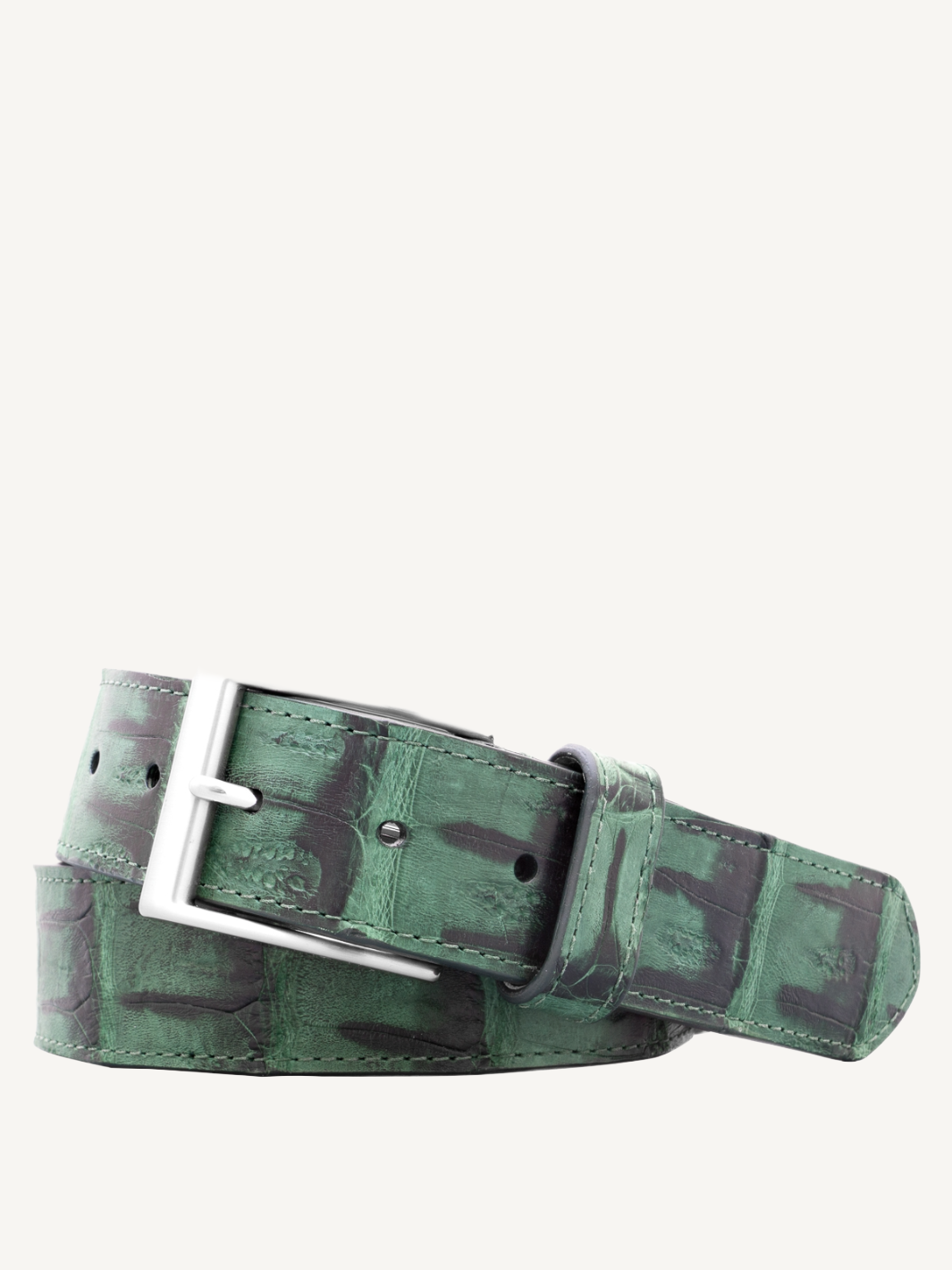 Evergreen Vintage Crocodile Tail Belt | 1 1/2" Width