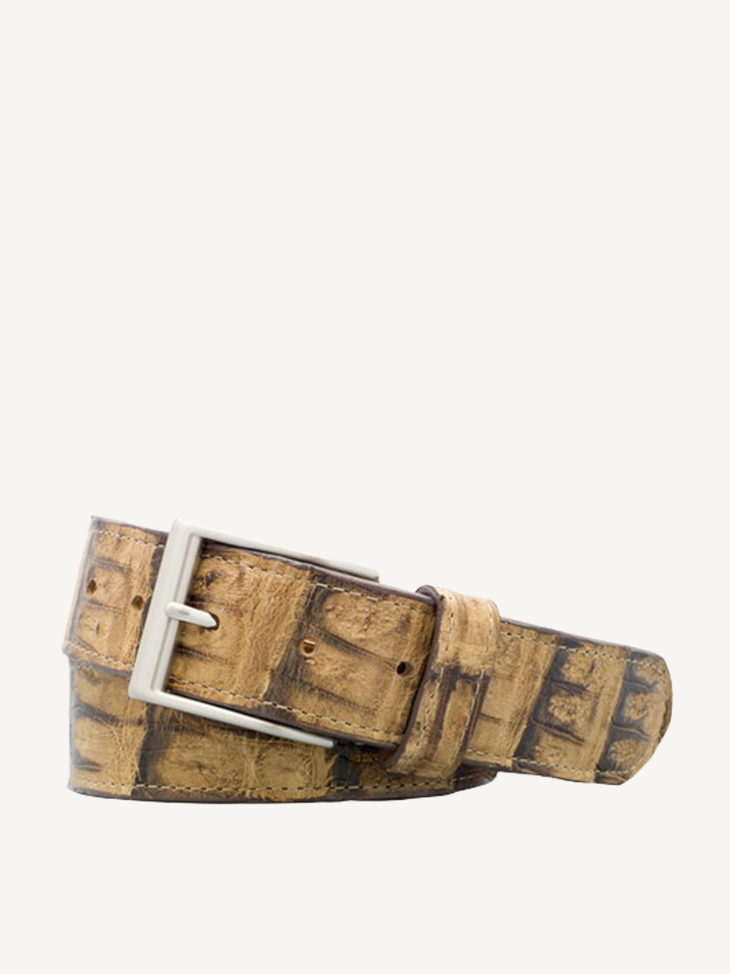 Tobacco Vintage Crocodile Tail Belt | 1 1/2" Width