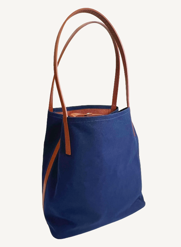 Navy Canvas Tote Bag | Tall