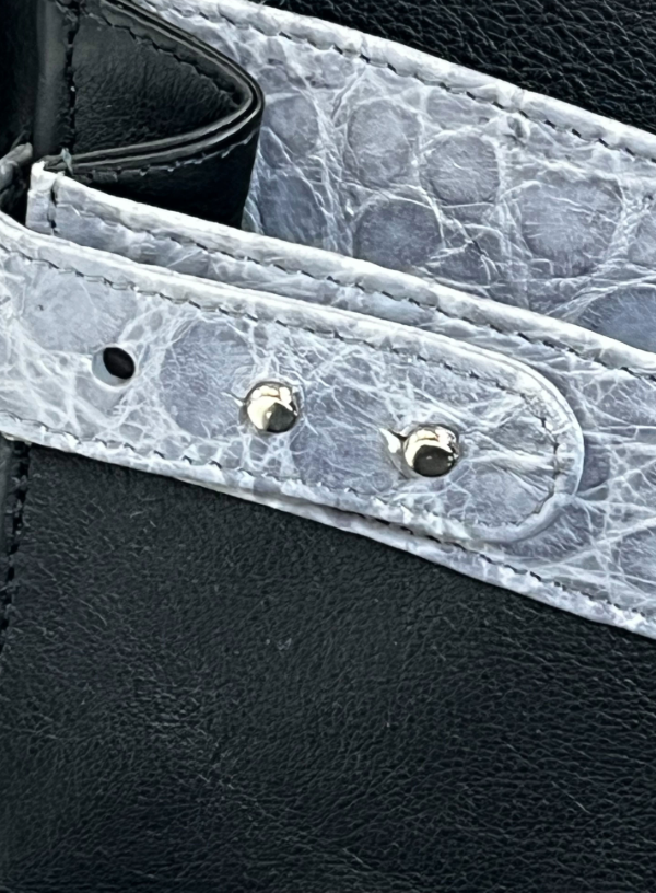 Black and Grey Alligator Hard Case Briefcase