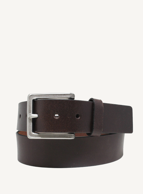 Brown Leather Belt with Lace Buckle | 40mm Width