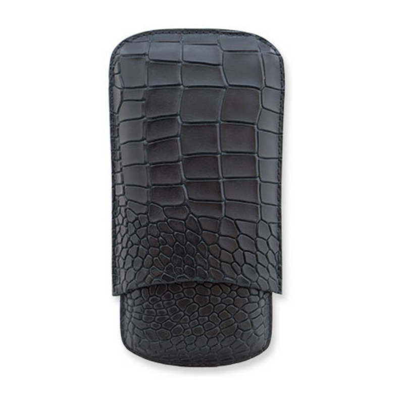 Deep Crocodile Embossed Big 3-Finger Cigar Case | TF200
