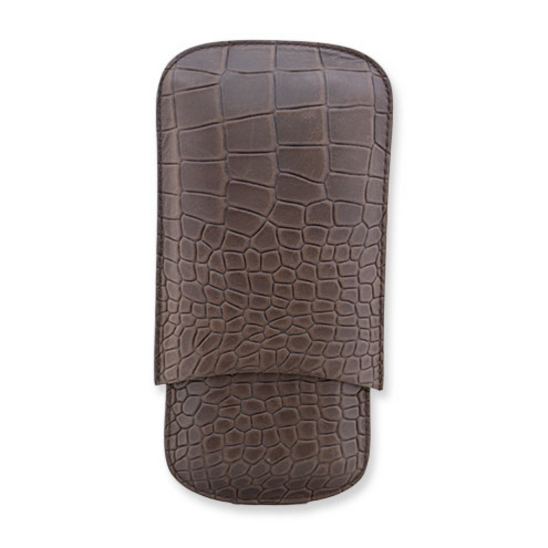 Deep Crocodile Embossed Big 3-Finger Cigar Case | TF200