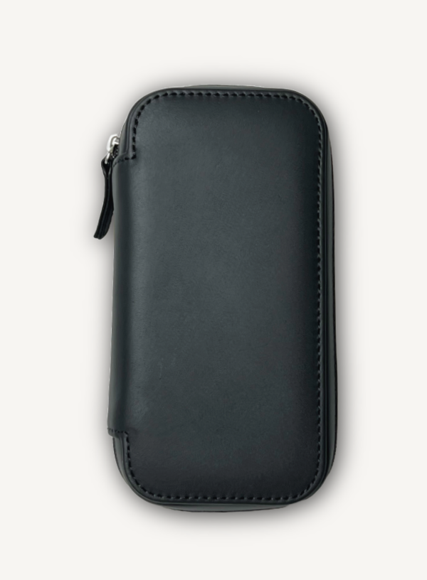 Black Zip Around Watch Case | Dark Grey Lining