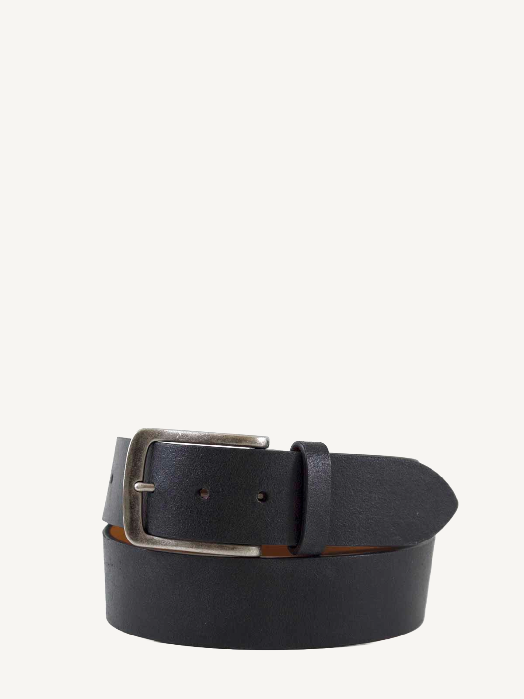 Black Distressed Leather Belt | 1 1/2" Width