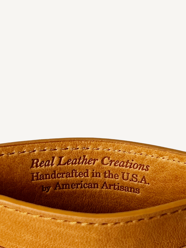 Tan Calfskin Card Case