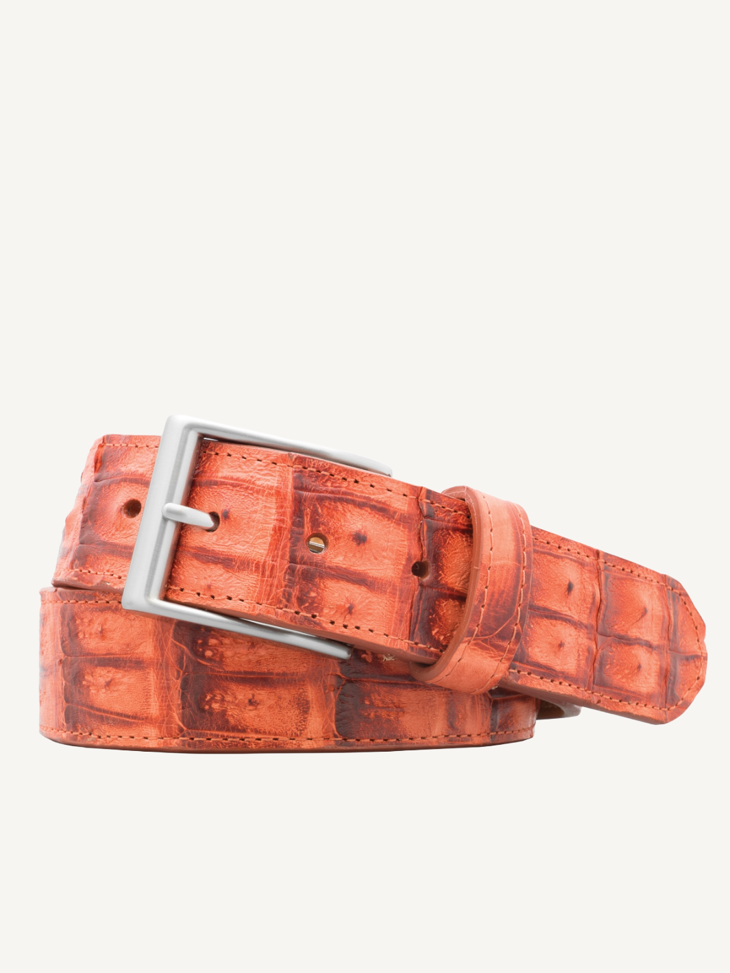 Tangerine Vintage Crocodile Tail Belt | 1 1/2" Width