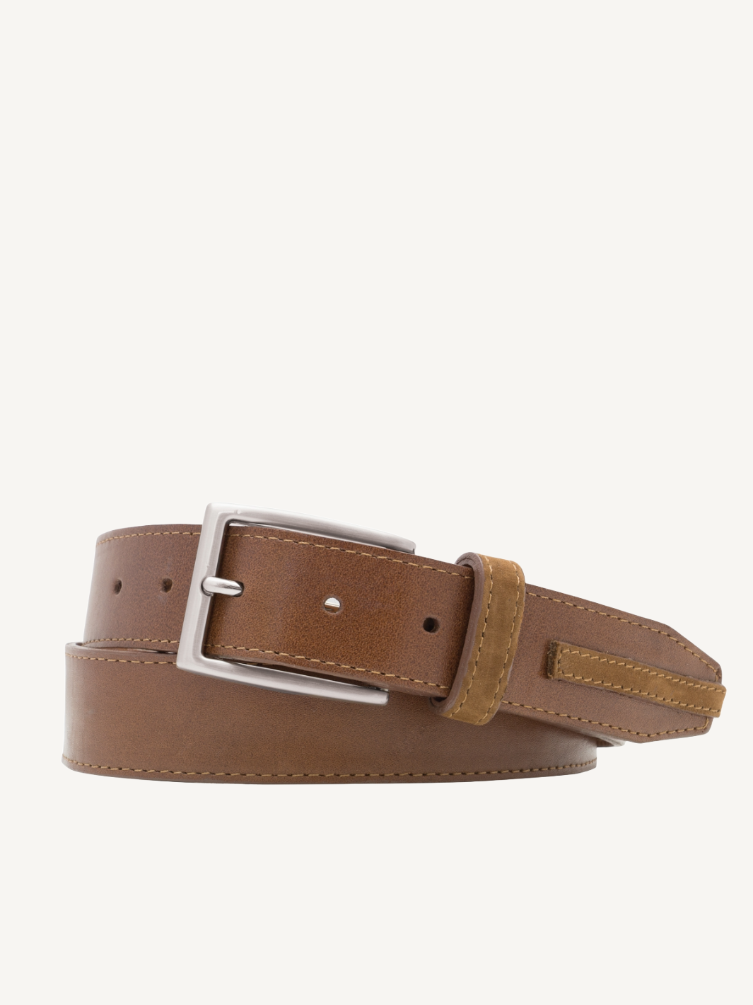 Cognac Glazed Nappa with Nubuck Detail | 35mm Width