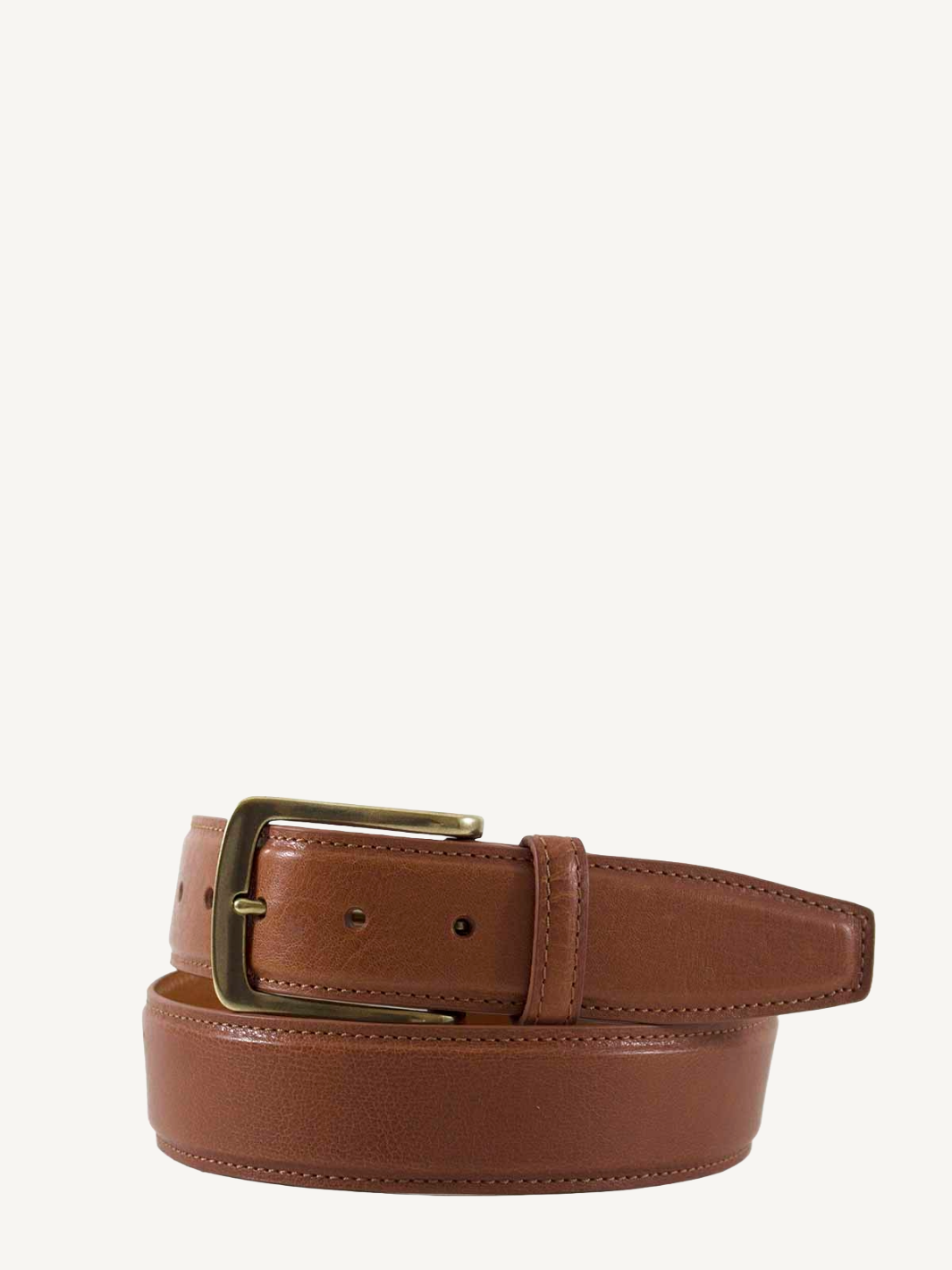Cognac Full-Grain Feathered Edged Leather Jean Belt | 1 5/8" Width