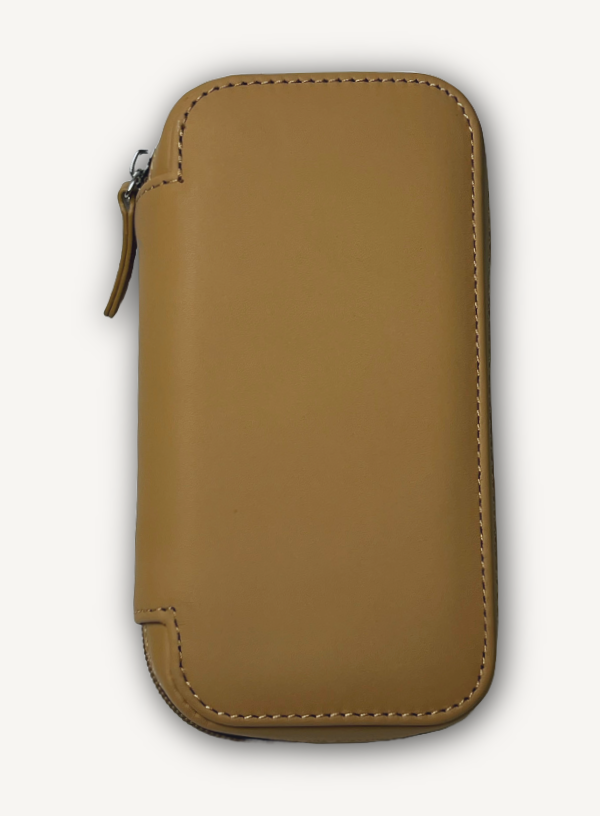 Tan Zip Around Watch Case | Tan Lining