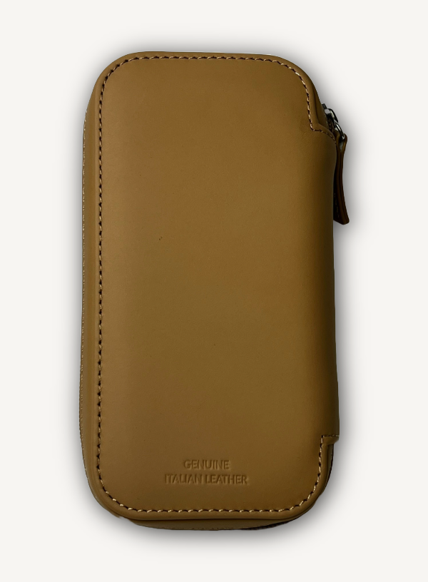 Tan Zip Around Watch Case | Tan Lining