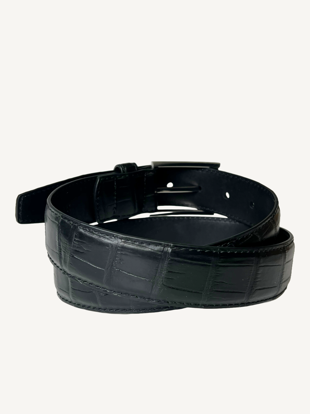 Black Genuine Alligator Belt | 1 3/8" Width
