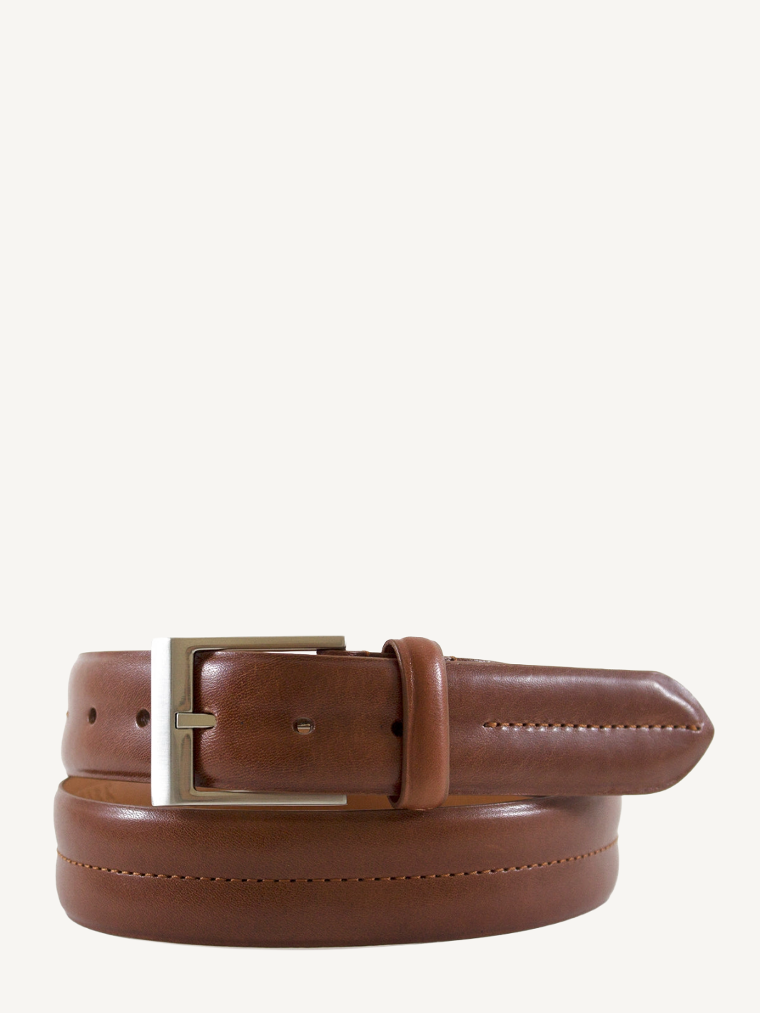 Cognac Double Barrel Monte Carlo Genuine Leather Belt | 1 3/8" Width