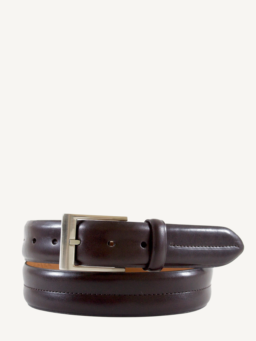 Brown Double Barrel Monte Carlo Genuine Leather Belt | 1 3/8" Width