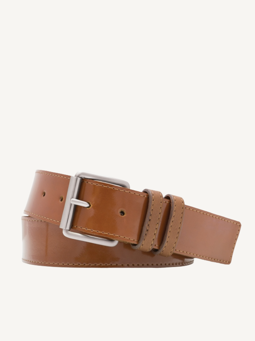 Cognac Gemini Nappa Leather Belt | 40mm Width