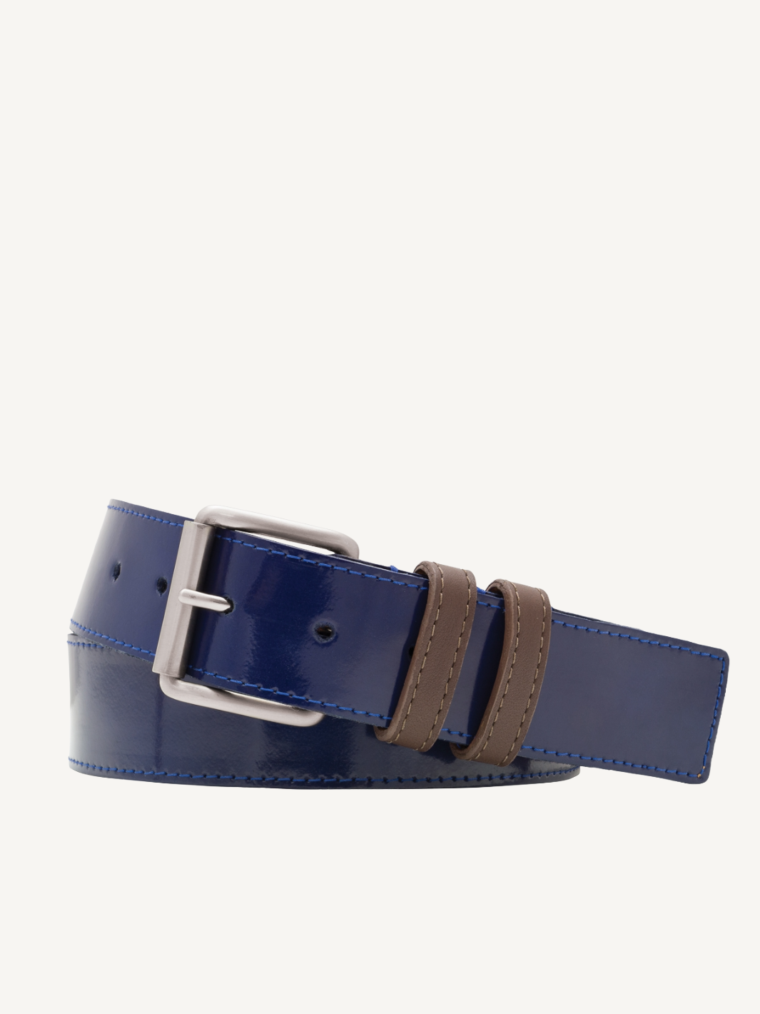 Navy Gemini Nappa Leather Belt | 40mm Width