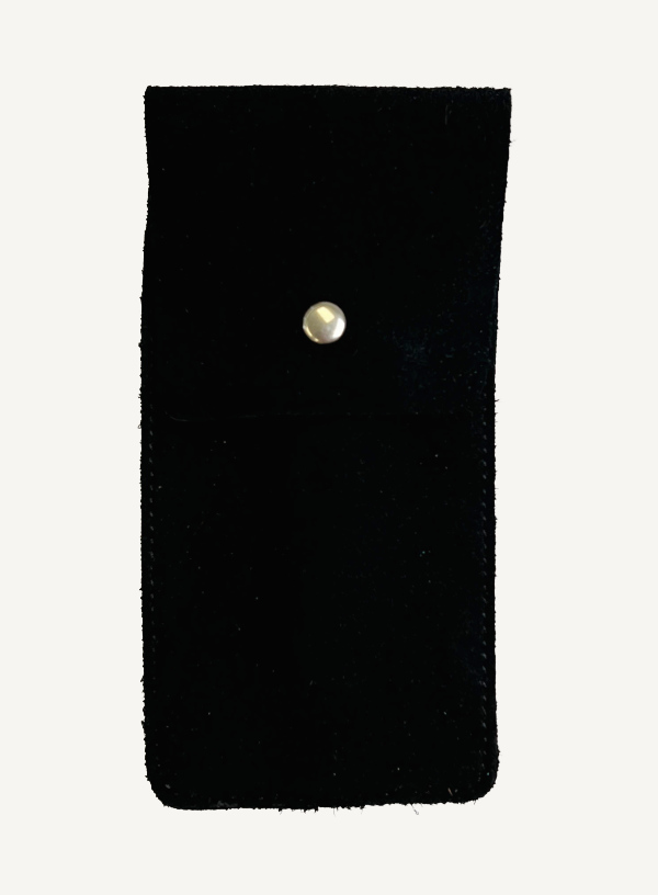 Black Suede Watch Pouch