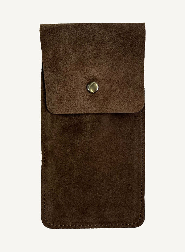 Brown Suede Watch Pouch