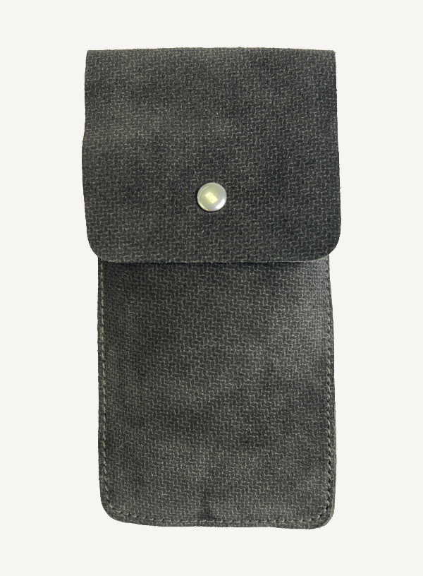 Grey Suede Watch Pouch