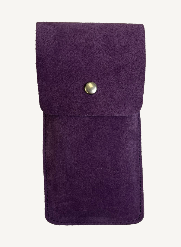 Purple Suede Watch Pouch