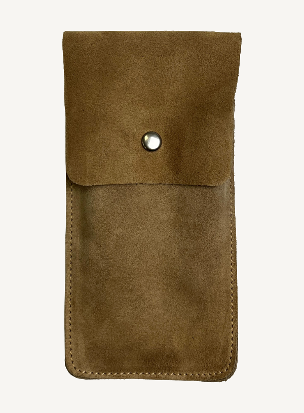 Taupe Suede Watch Pouch