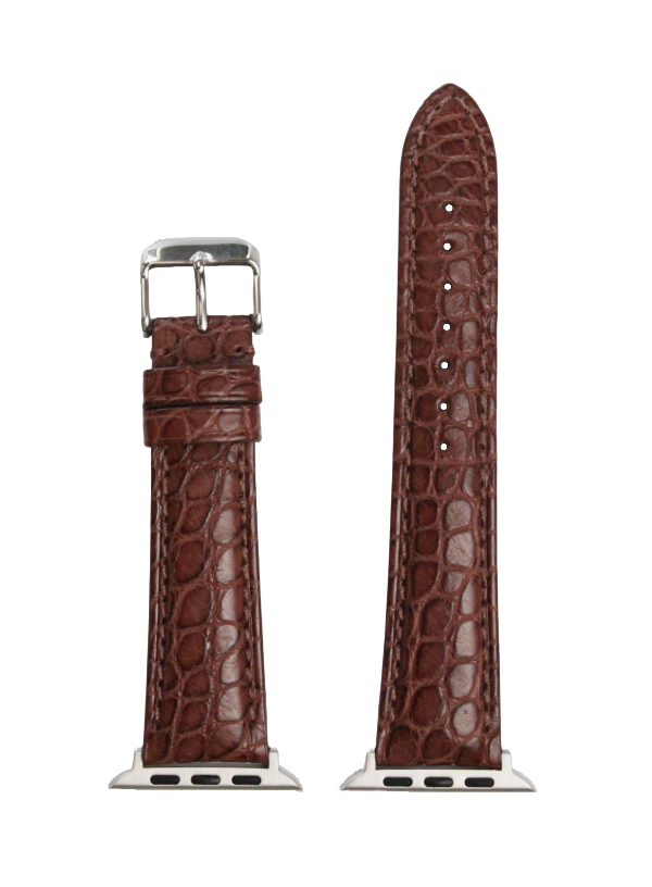 Brown Round Grain Genuine Alligator | h2010