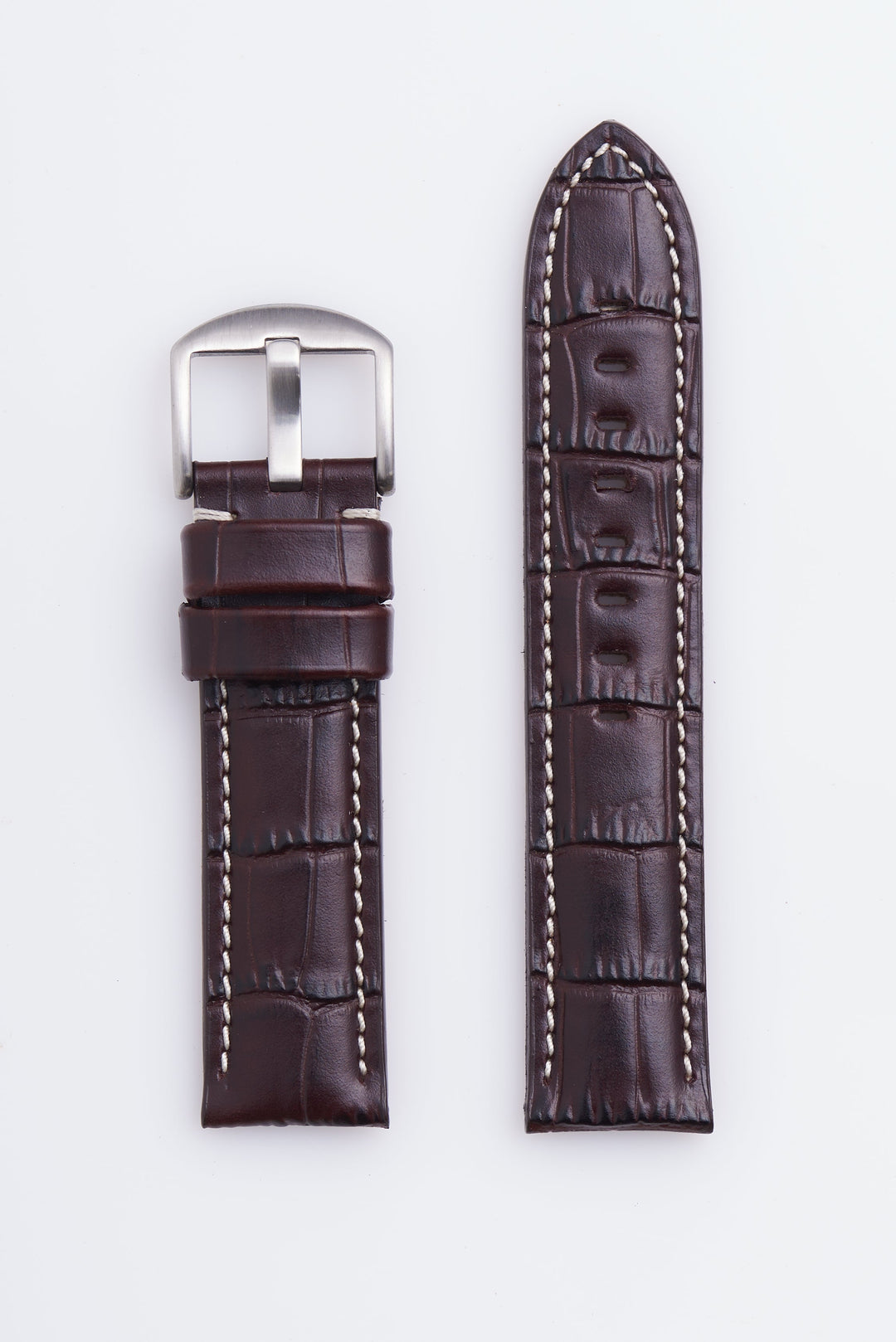 Brown Genuine Italian Calfskin Alligator Grain | h2035