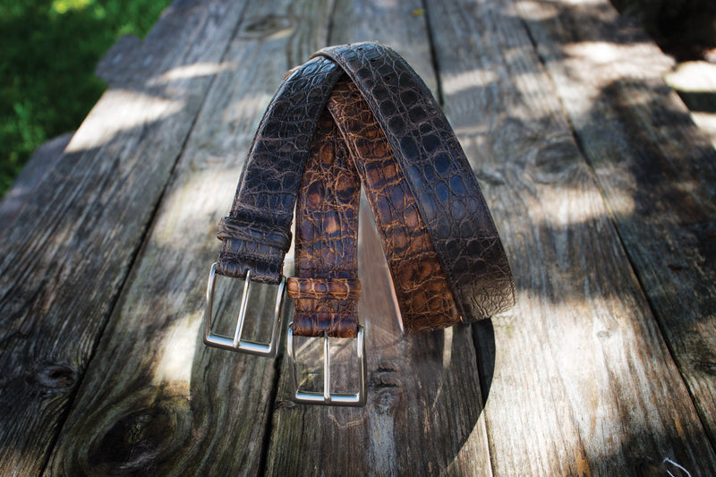 Genuine Vintage Caiman Croc Casual Belt | BP4913