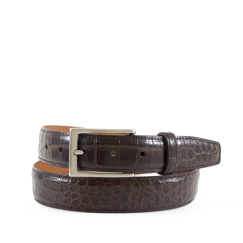 Genuine Semi-Shiny Alligator Belt | Bryant Park - Made in the USA