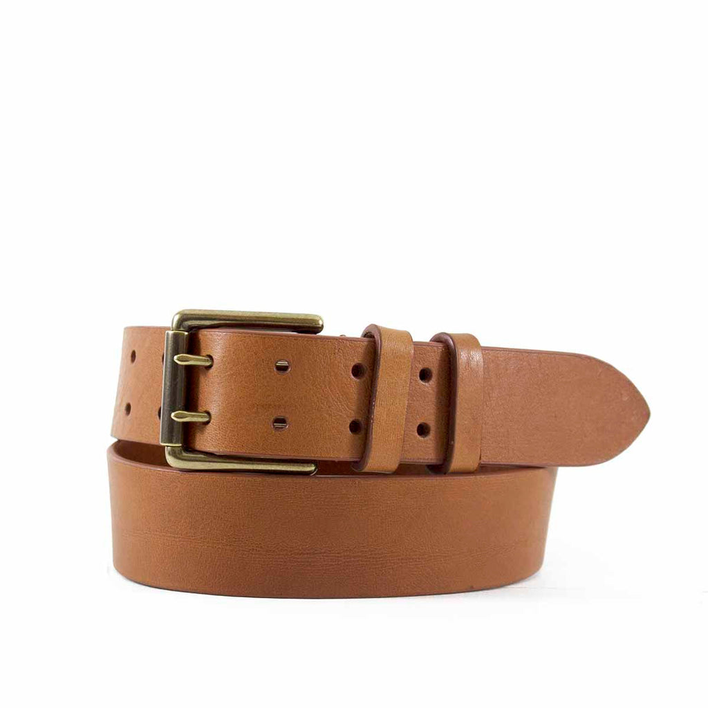 Double Prong Leather Jean Belt | Bryant Park  - Made in the USA