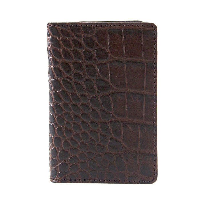 Cowboy Brown Alligator Embossed BiFold Card Case