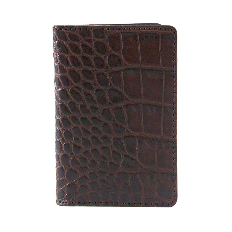 Cowboy Brown Alligator Embossed BiFold Card Case