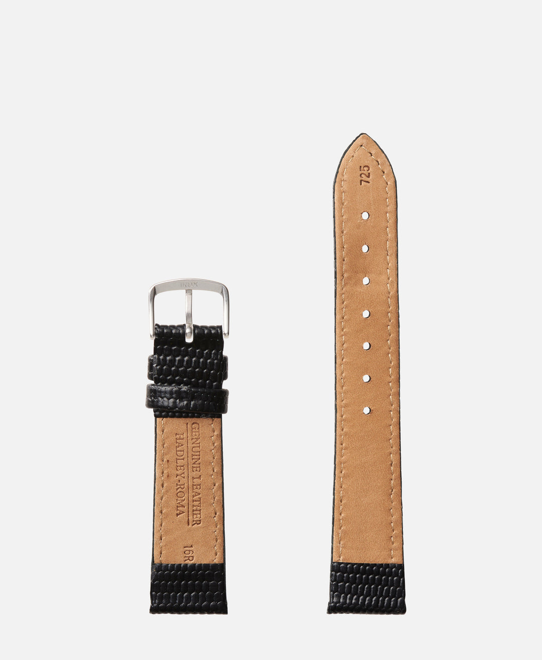 Black Lizard Grain Traditional Watch Band