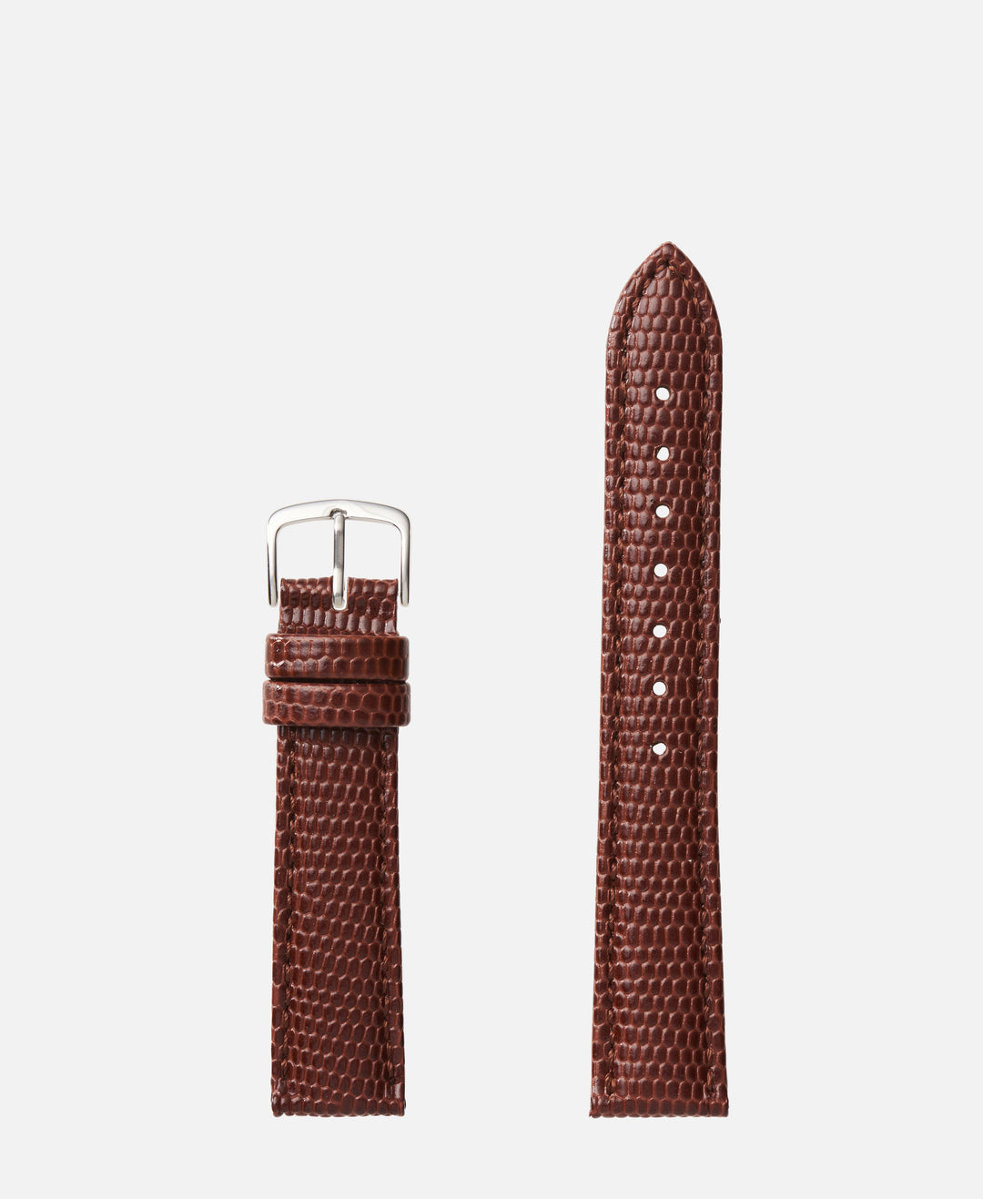 Brown Lizard Grain Traditional Watch Band