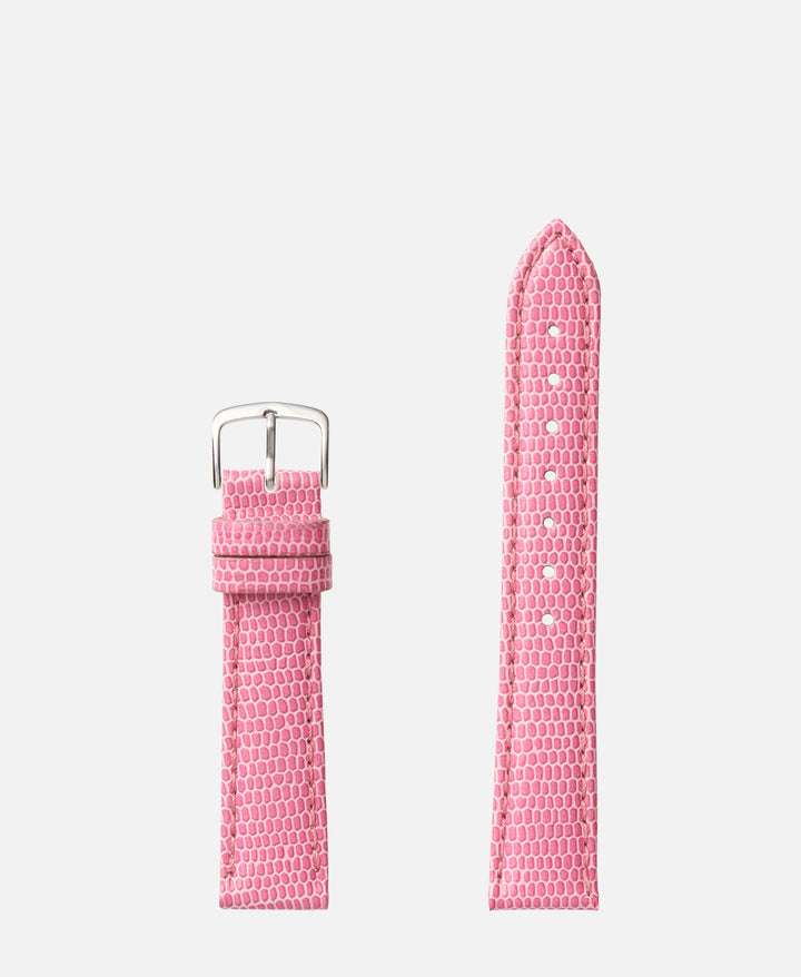 Pink Lizard Grain Traditional Watch Band