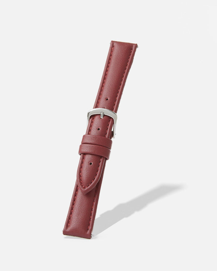 Burgundy Genuine Microfiber Watch Band