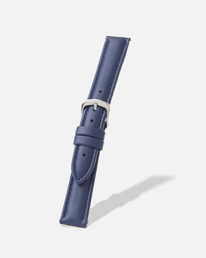 Navy Blue Genuine Microfiber Watch Band