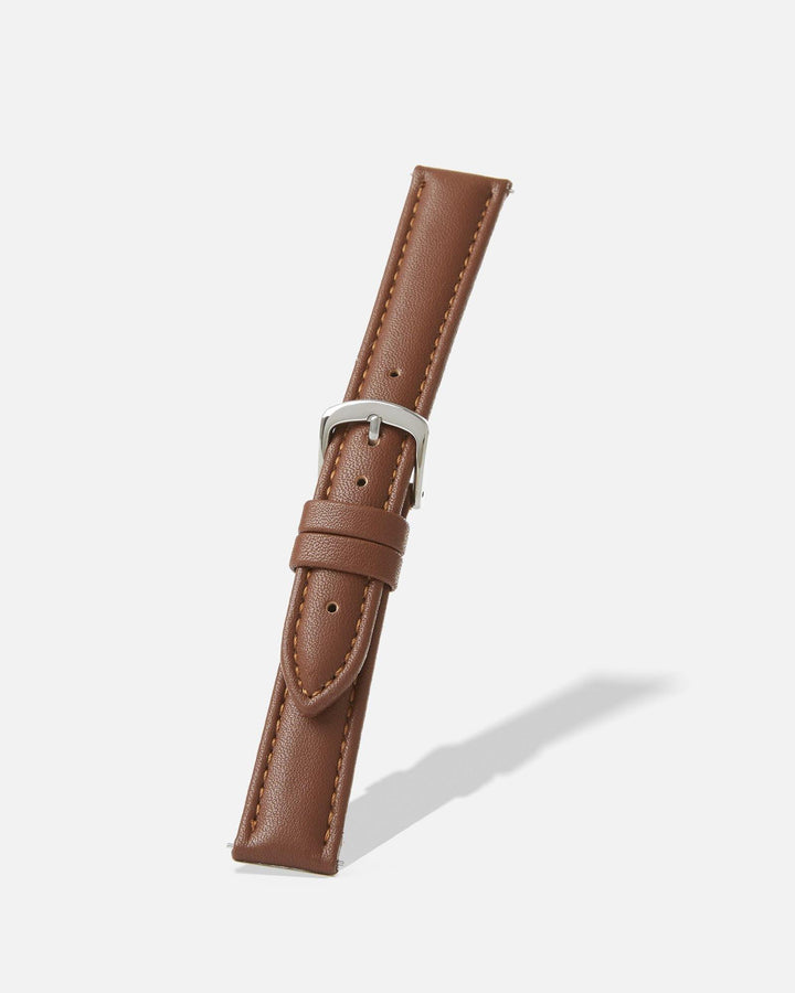 Brown Genuine Microfiber Watch Band