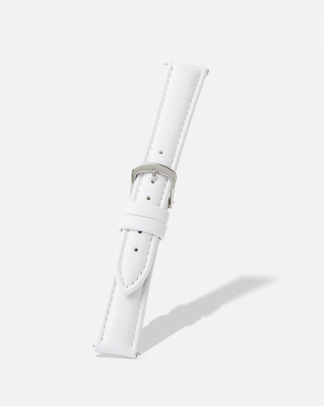 White Genuine Microfiber Watch Band