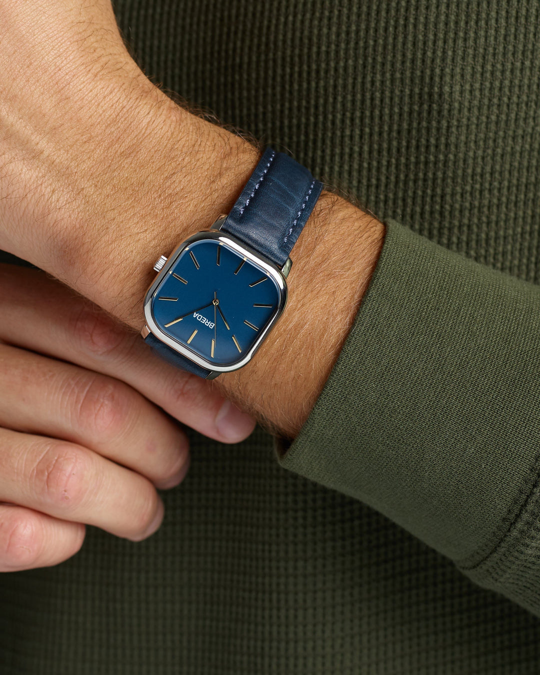 Traditional Bison Grain Leather Watch Band