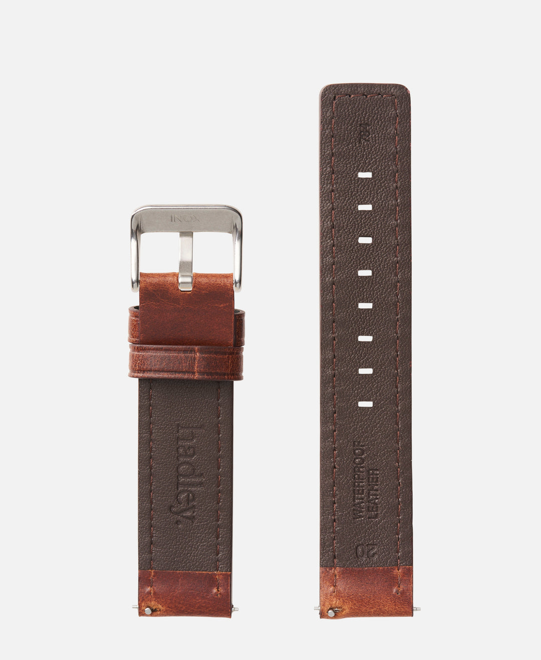 Brown Square End Genuine Oil Tan Traditional Watch Bands
