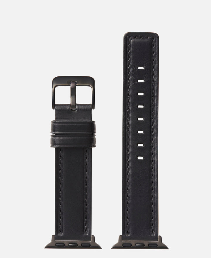 Black Square End Genuine Oil Tan | Apple Watch Compatible - H0784