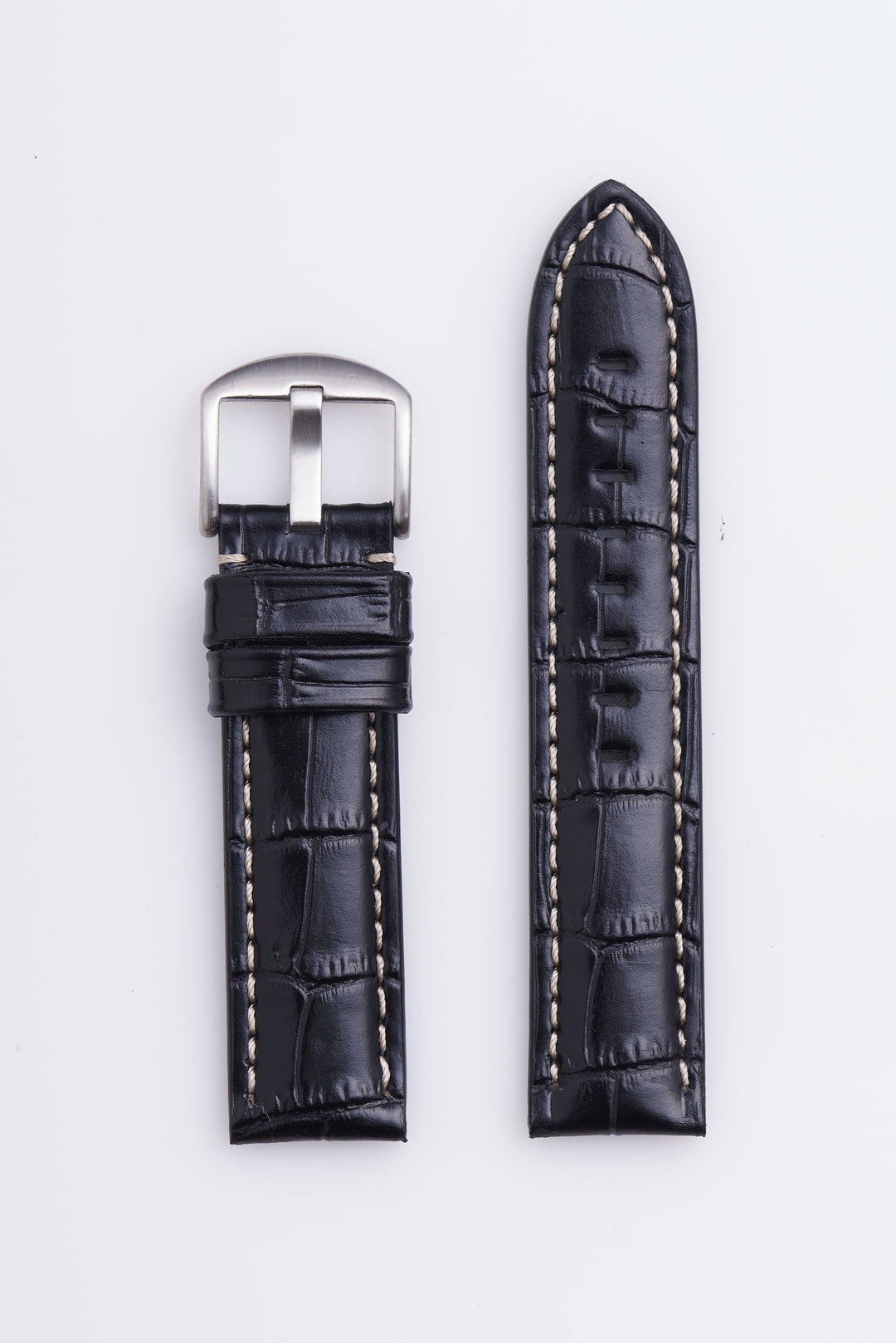 Black Genuine Italian Calfskin Alligator Grain | h2035