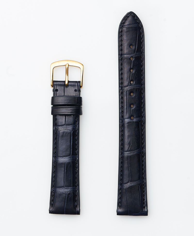 Navy Genuine Matte Alligator | h2005