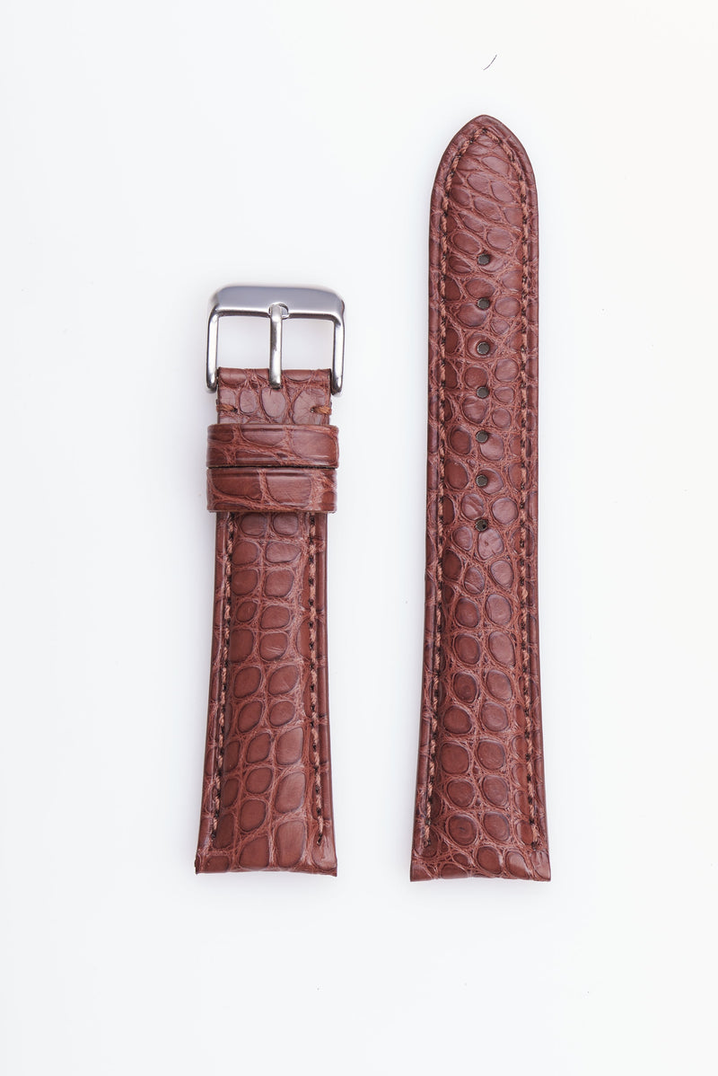 Brown Round Grain Genuine Alligator | h2010