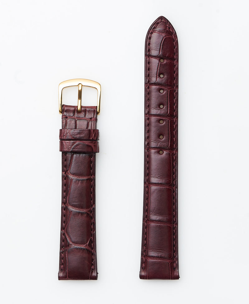 Burgundy Genuine Matte Alligator | h2005