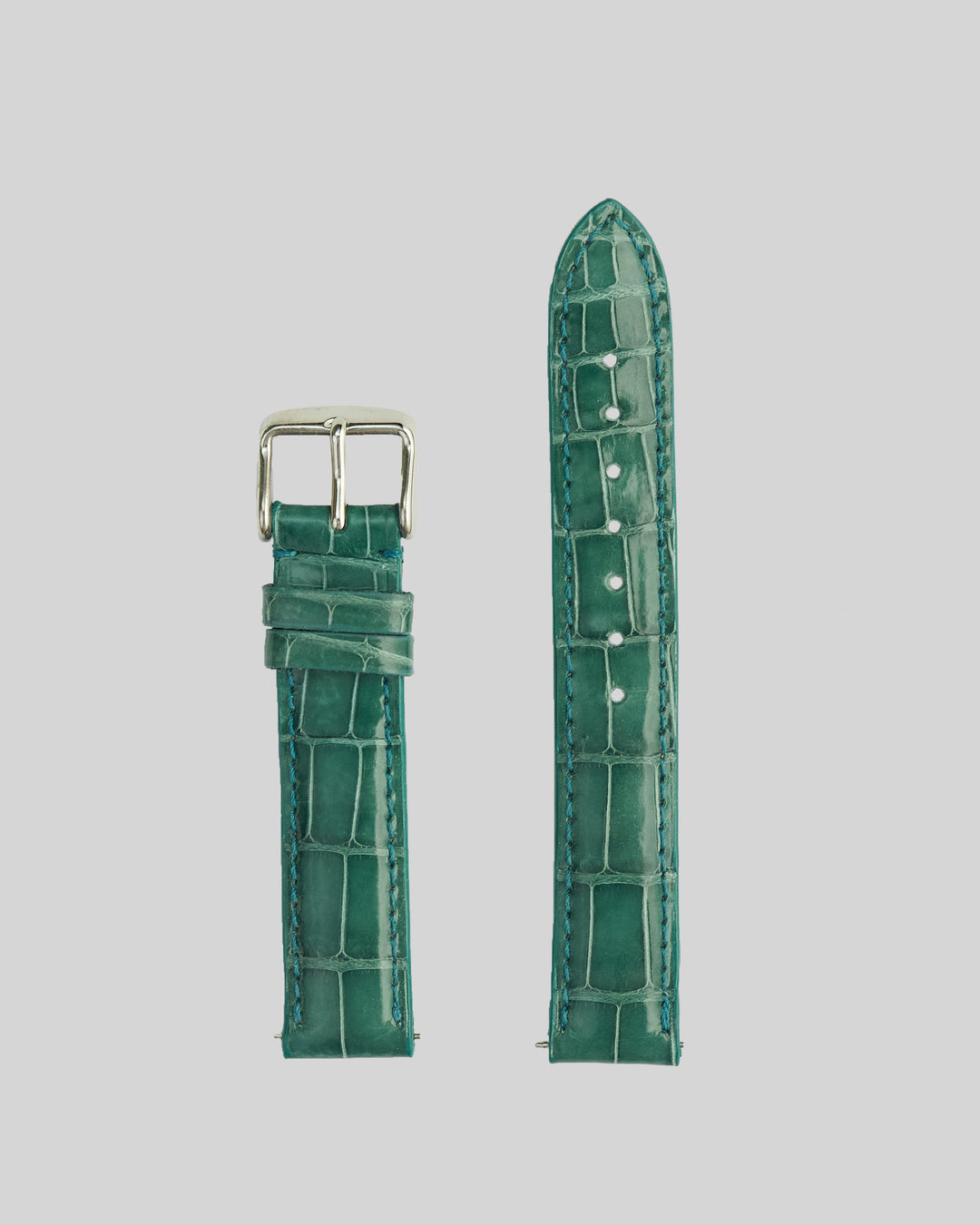 Teal Genuine Shiny Alligator | USA - Traditional